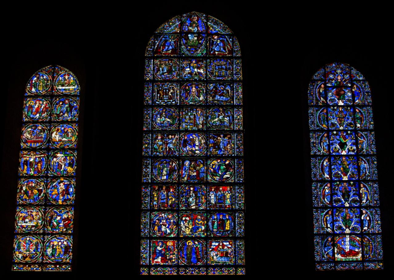 Ensemble de la façade ouest (1145 et 1155), cathédrale de Chartres