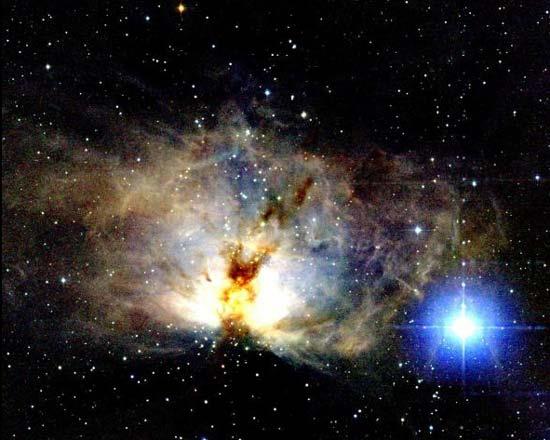 La Nebulosa Fiamma e la stella Alnitak - Costellazione di Orione