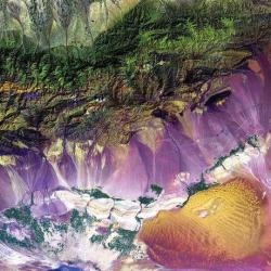La Terre vue du ciel : dépression de Tourpan, massif de Bogda - Chine