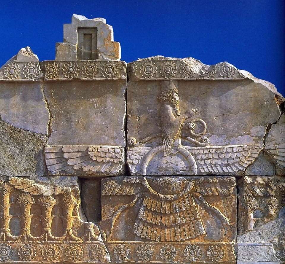 Le Farvahar zoroastrien (Ahura Mazda), Persépolis - Iran