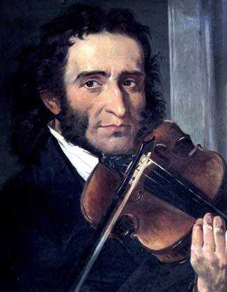 Portrait de Niccolo Paganini, école italienne