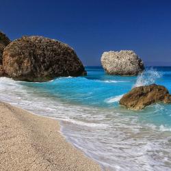 Spiaggia di Megali Petra, isola di Leucade - Grecia