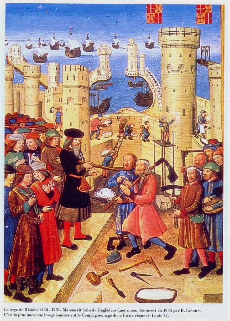 Réception des Compagnons sur l'île de Rhodes (1480)