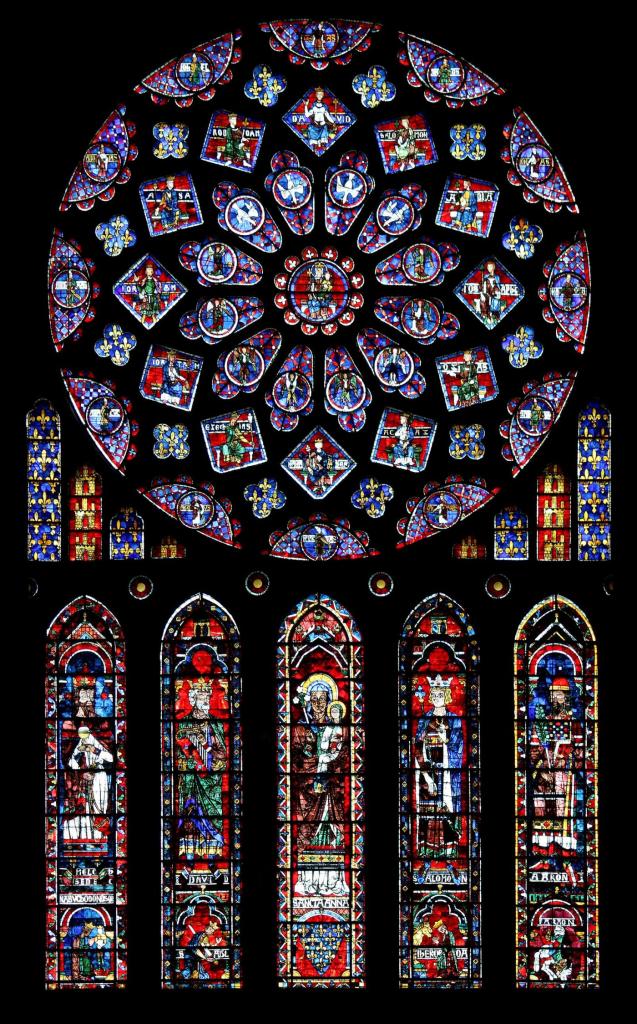 Rose du transept nord, cathédrale de Chartes - France