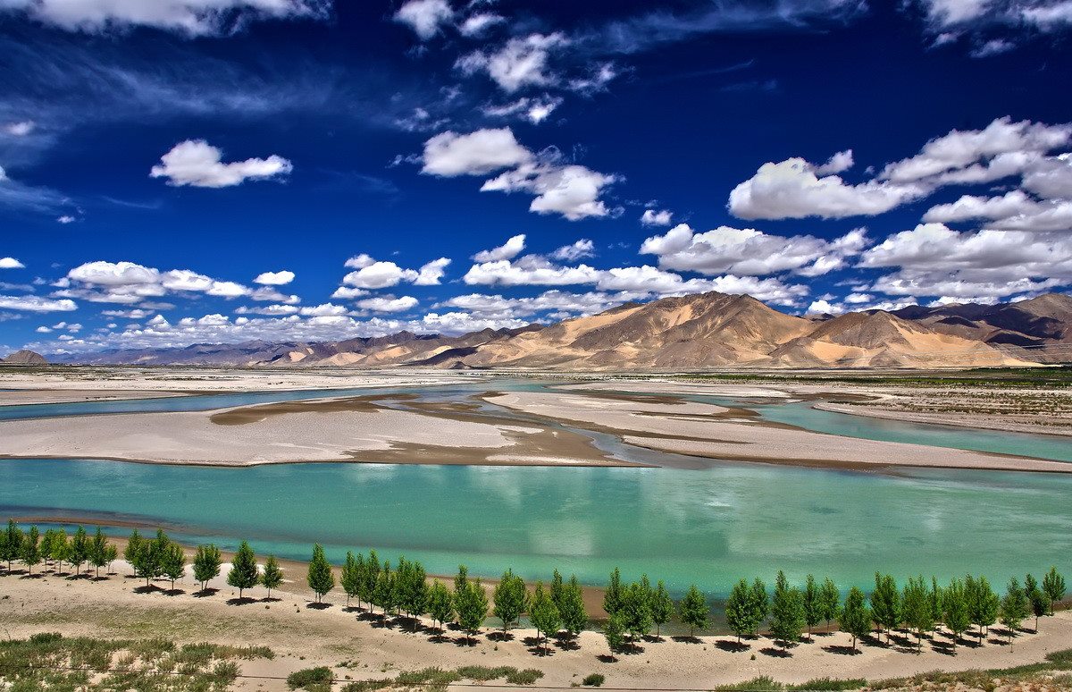 Fleuve Brahmaputra, Shigatse - Tibet