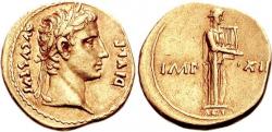 Aureus d'Auguste, émis à Lugdunum, 10 av. J.-CAureus d auguste e mis a lugdunum 10 av j c