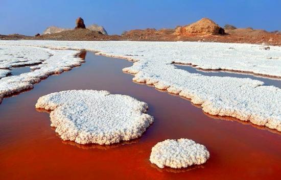 Minerai de sel et de terre rouge, Bandar-e - Abbas, Hormozgan - Iran