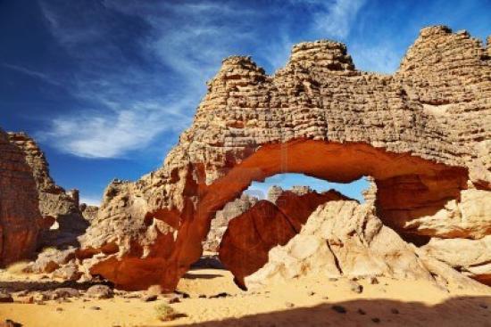 Falaises de grès, désert du Sahara - Algérie