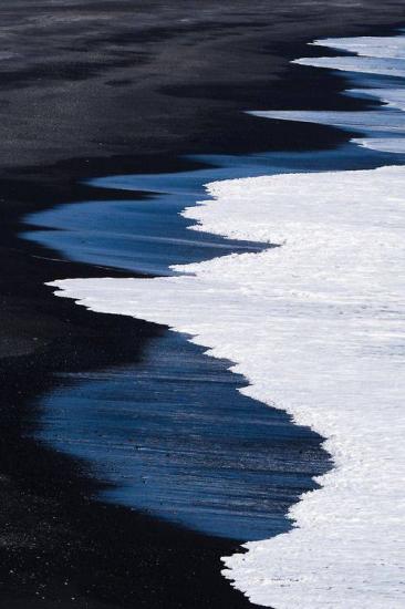 Plage de sable noir, Dyrhólaey - Islande