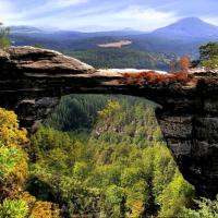 Ponte naturale, parco nazionale de la Svizzera - Cechia