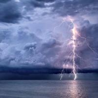  Orage, Lac Trasimeno - Italie